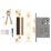 Smith & Locke Fire Rated  5 Lever Polished Brass Architectural Sash Lock 76mm Case - 57mm Backset