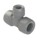 PolyPlumb Enhanced  Plastic Push-Fit Reducing Tee 22mm x 22mm x 15mm