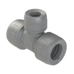 PolyPlumb Enhanced  Plastic Push-Fit Reducing Tee 22mm x 22mm x 15mm