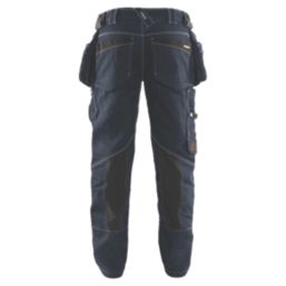 Blaklader  Stretch Denim Trousers Navy/Black 36" W 30" L