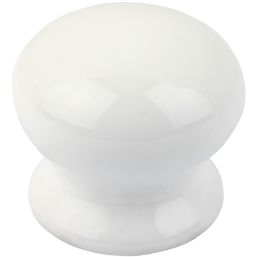 Smith & Locke  Traditional Cabinet Door Knobs Porcelain White 38mm 2 Pack