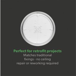 4lite KUDO LED Wall/Ceiling Light Bulkhead  with Microwave Sensor Chrome  18W 1700lm