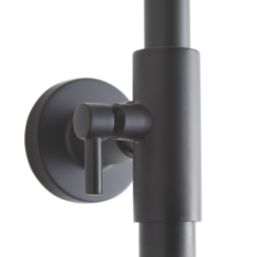Highlife Bathrooms Spey Series 2 Rear-Fed Exposed Matt Black Thermostatic Shower