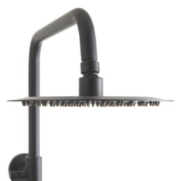 Highlife Bathrooms Spey Series 2 Rear-Fed Exposed Matt Black Thermostatic Shower