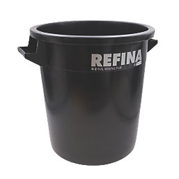 Refina  Plastic Mixing Tub Black 50Ltr