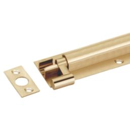 Smith & Locke Necked Door Bolt Polished Brass 150mm
