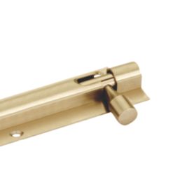 Smith & Locke Necked Door Bolt Polished Brass 150mm