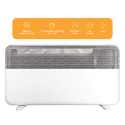 TCP  2000W Electric Portable or Wall-Mounted Convector Panel Heater White