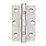 Smith & Locke  Polished Stainless Steel Grade 7 Fire Rated Ball Bearing Hinges 76mm x 51mm 2 Pack