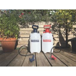 Spear & Jackson  White Pump Action Pressure Sprayer (Twin Pack) 5Ltr