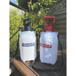 Spear & Jackson  White Pump Action Pressure Sprayer (Twin Pack) 5Ltr