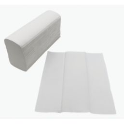 L-PRO Multifold Paper Hand Towels White 2-Ply 23cm x 23cm 3000 Pack