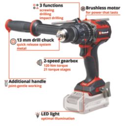 Einhell Professional TP-CD 18/120 Li-i BL 18V Li-Ion Power X-Change Brushless Cordless Combi Drill - Bare