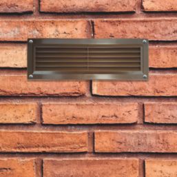 Map Vent Fixed Louvre with Flyscreen Vent Brown 229mm x 76mm