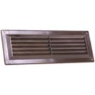Map Vent Fixed Louvre with Flyscreen Vent Brown 229mm x 76mm