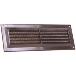 Map Vent Fixed Louvre with Flyscreen Vent Brown 229mm x 76mm