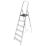 Mac Allister Aluminium 1.88m 6 Step Platform Step Ladder