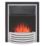 Glen Fulford Stainless Steel/Black Switch Control Plug-In Electric Inset Fire 510mm x 156mm x 605mm