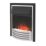 Glen Fulford Stainless Steel/Black Switch Control Plug-In Electric Inset Fire 510mm x 156mm x 605mm
