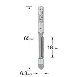 Trend 47/4X1/4TC 1/4" Straight Combi Trimmer Cutter 12.7mm x 12.7mm