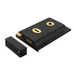 Smith & Locke   Traditional Rim Sashlock Black 105mm Backset