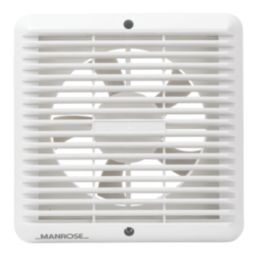 Manrose XF100T 100mm (4") Axial Bathroom Extractor Fan with Timer White 240V