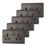 British General Nexus Metal 13A 2-Gang DP Switched Plug Sockets Black Nickel  with Black Inserts 5 Pack