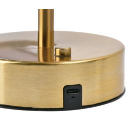 UME  Multi Colour Rechargeable LED Gold Wall Lights with Tapered Shade 4.9W 200lm 2 Pack