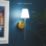 UME  Multi Colour Rechargeable LED Gold Wall Lights with Tapered Shade 4.9W 200lm 2 Pack