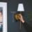 UME  Multi Colour Rechargeable LED Gold Wall Lights with Tapered Shade 4.9W 200lm 2 Pack