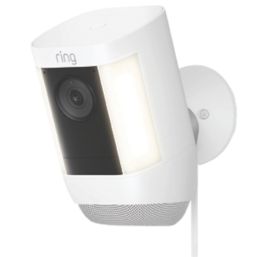 Ring Spotlight Cam Pro White Wireless 2K Outdoor Smart Camera with Spotlight & PIR Sensor