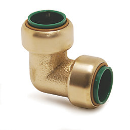 Tectite Classic T12 Brass Push-Fit Equal 90° Elbow 3/4"