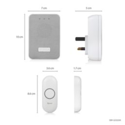 Byron DBY-22322UK Plug-In Wireless Doorbell White/Grey