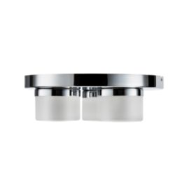 Saxby Pure Bathroom Ceiling Light Chrome/White