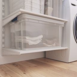 Essentials 51Ltr 383mm x 585mm x 308mm Transparent Storage Box 4 Pack