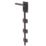GateMate Door Bolt Black 450mm