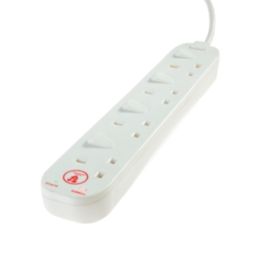 Masterplug 13A 4-Gang Switched Surge-Protected Extension Lead  1m
