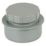 FloPlast  Push-Fit Screw-On End Cap Grey 110mm