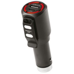 Nebo Transport Rechargeable LED 2 Outlet Type A & C USB Torch with USB Car Chargers Grey 400lm