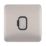 Schneider Electric Lisse Deco 13A Unswitched Fused Spur  Brushed Stainless Steel with Black Inserts