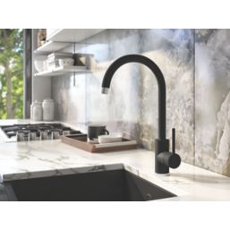 ETAL Sorrento Single Lever Kitchen Mixer Tap Matt Black