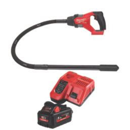 Milwaukee M18 FCVN12-551 FUEL 18V 1 x 5.5Ah Li-Ion RedLithium High Output Brushless Cordless Needle Concrete Vibrating Poker 1200mm (4')