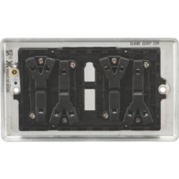 Knightsbridge  10AX 4-Gang 2-Way Light Switch  Brushed Chrome