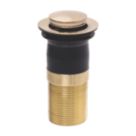 Top-Fix Unslotted Push Button Basin Waste Brushed Brass 60mm