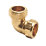 Pegler PX44 Brass Compression Equal 90° Elbow 22mm