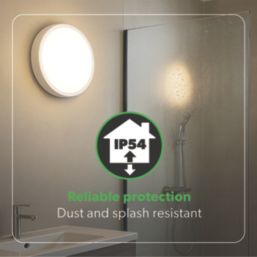 4lite PAVIA LED Wall/Ceiling Light Bulkhead  White 22W 2500lm