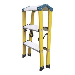 Erbauer Fibreglass 2 Step 700mm Folding Step Stool With Platform
