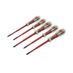 Wiha SoftFinish Mixed VDE Slimfix Screwdriver Set 6 Pcs - Screwfix