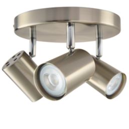 Saxby Toro Round 3-Light Spotlight Satin Nickel
