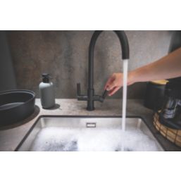 Abode Globe Aquifier 3-Way Deck Mounted Filter Tap Matt Black